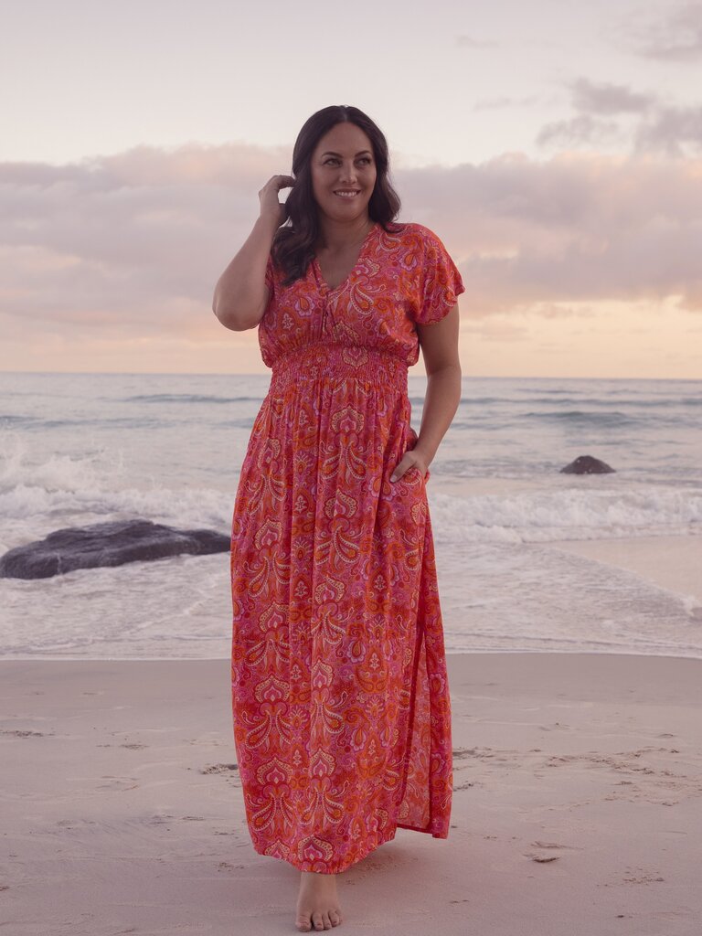 Honey & Stone Co ZEN RISING SUN MAXI DRESS