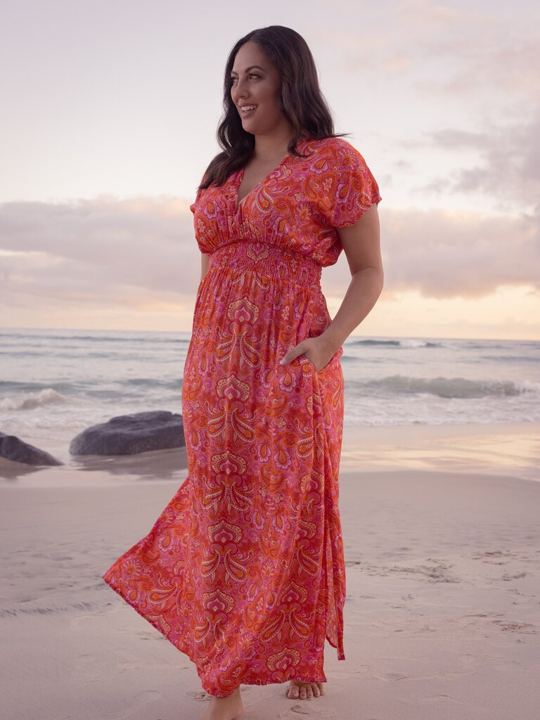 Honey & Stone Co ZEN RISING SUN MAXI DRESS