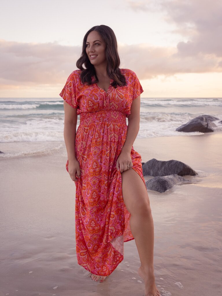 Honey & Stone Co ZEN RISING SUN MAXI DRESS