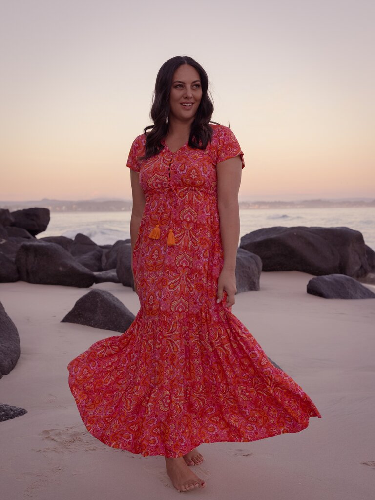 Honey & Stone Co NOLA RISING SUN MAXI DRESS