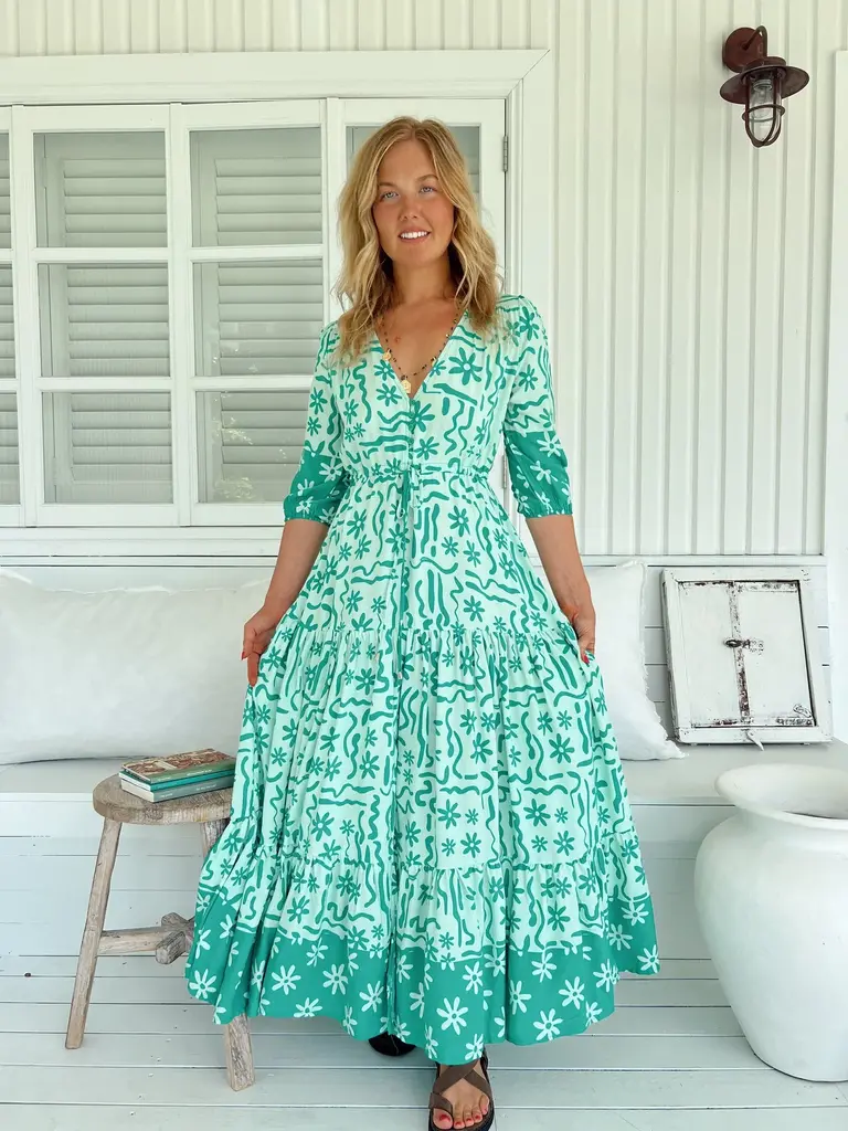 Jaase TESSA MINT SPRITZ MAXI DRESS