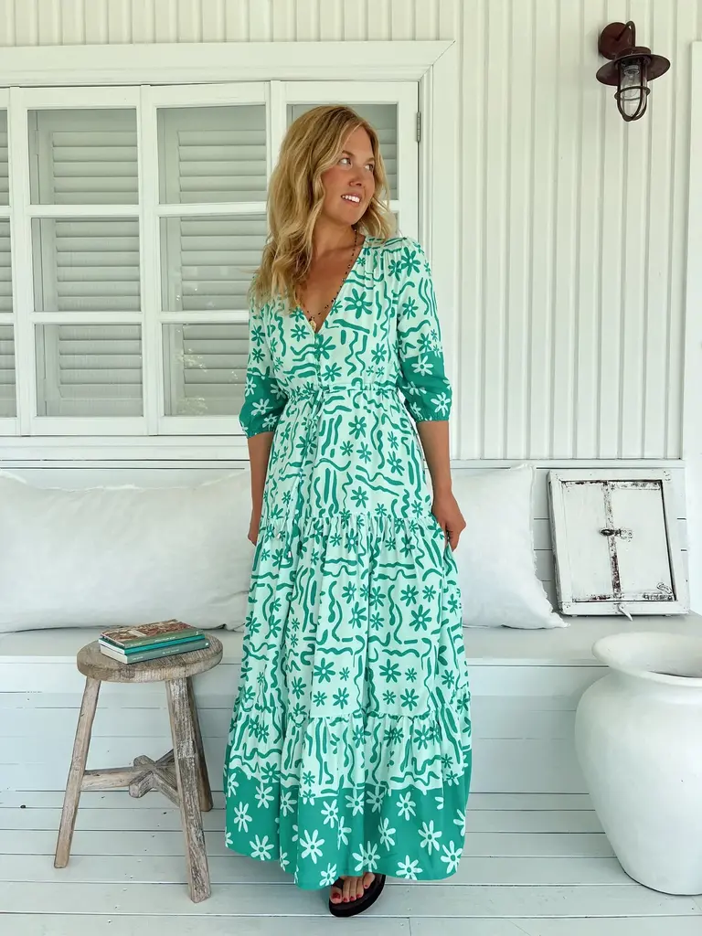 Jaase TESSA MINT SPRITZ MAXI DRESS