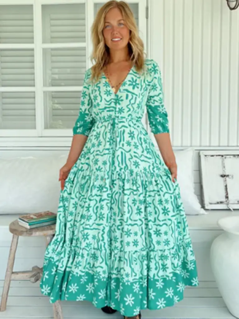 Jaase TESSA MINT SPRITZ MAXI DRESS