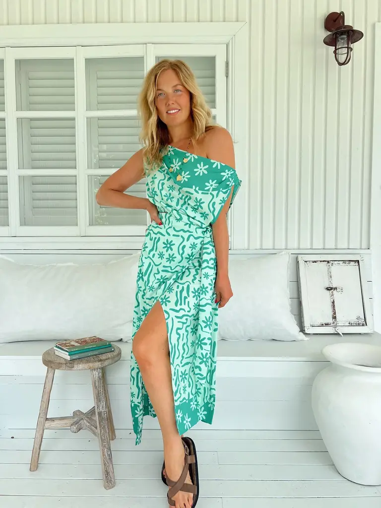 Jaase ZIA MINT SPRITZ WRAP SKIRT
