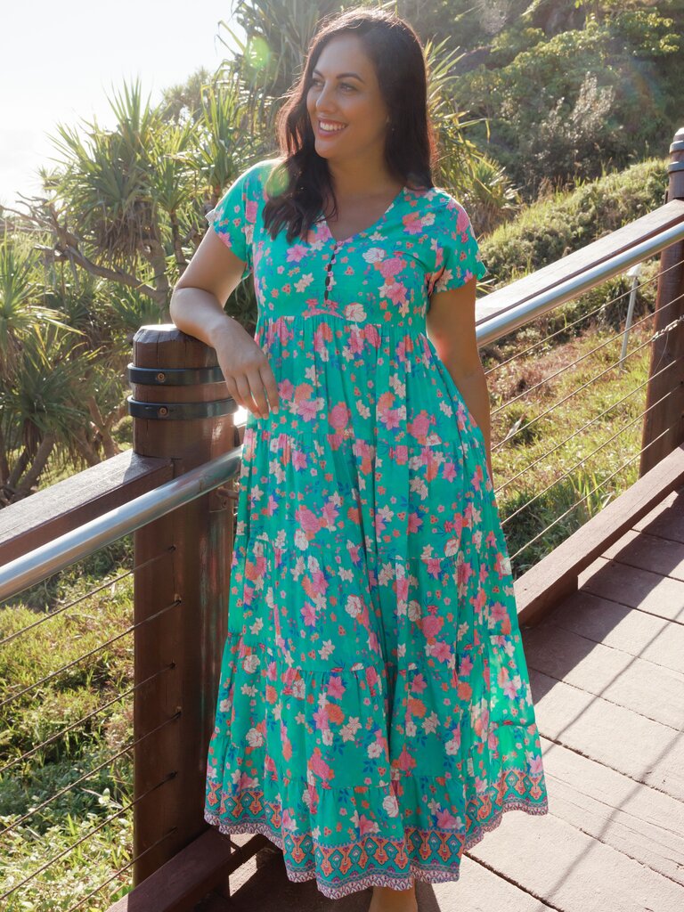 Honey & Stone Co WANDERLUST MAXI DRESS SECRET GARDEN