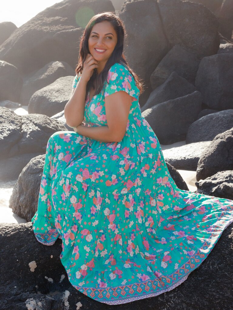 Honey & Stone Co WANDERLUST MAXI DRESS SECRET GARDEN
