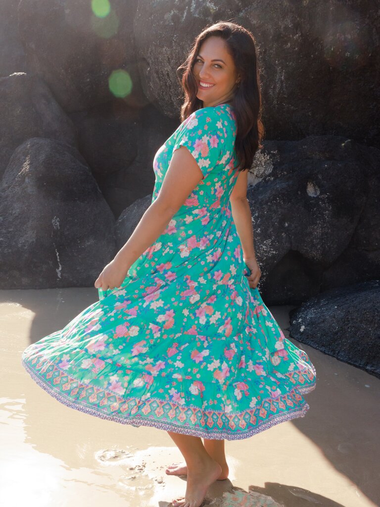 Honey & Stone Co WANDERLUST MAXI DRESS SECRET GARDEN