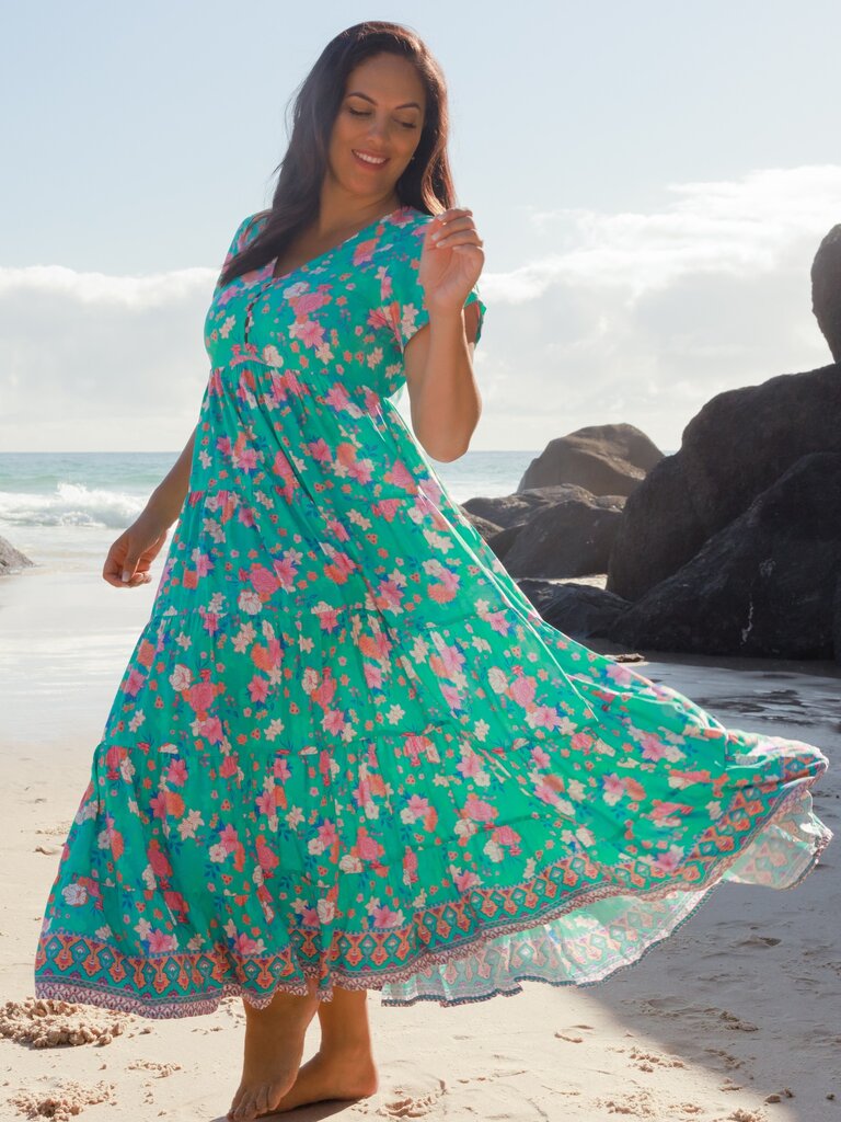 Honey & Stone Co WANDERLUST MAXI DRESS SECRET GARDEN