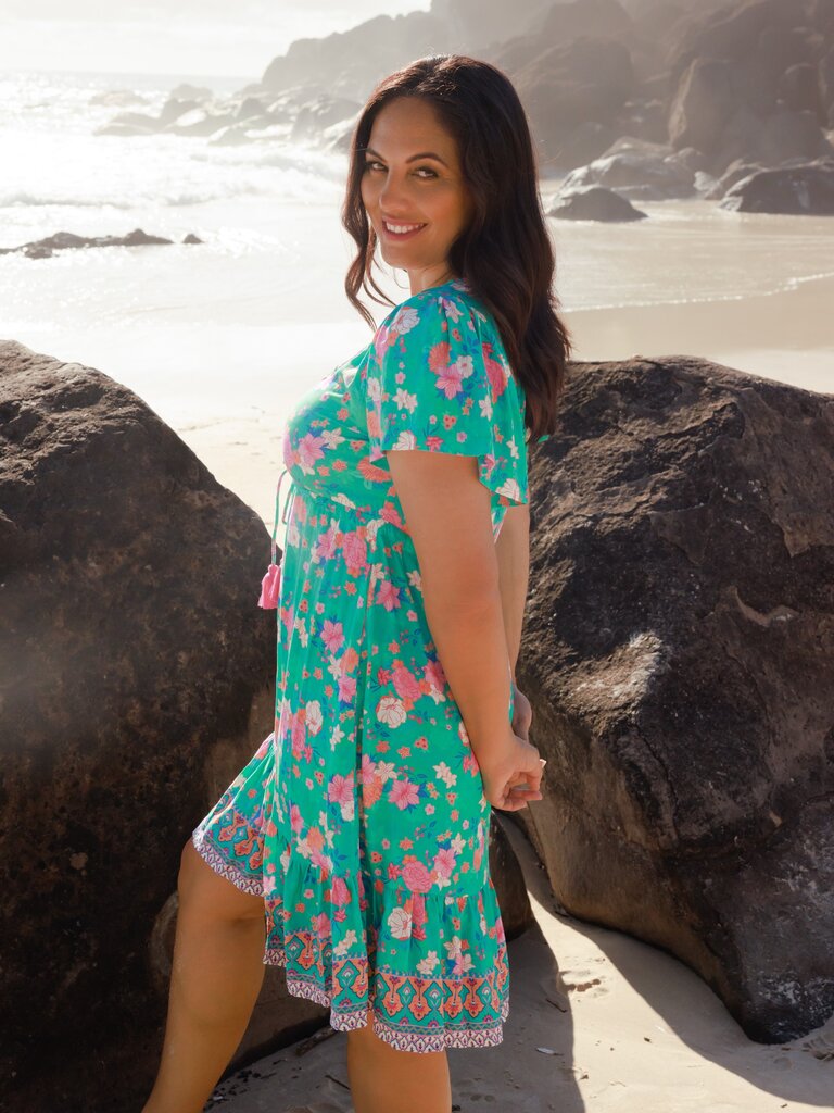 Honey & Stone Co FRIEDA MINI DRESS SECRET GARDEN