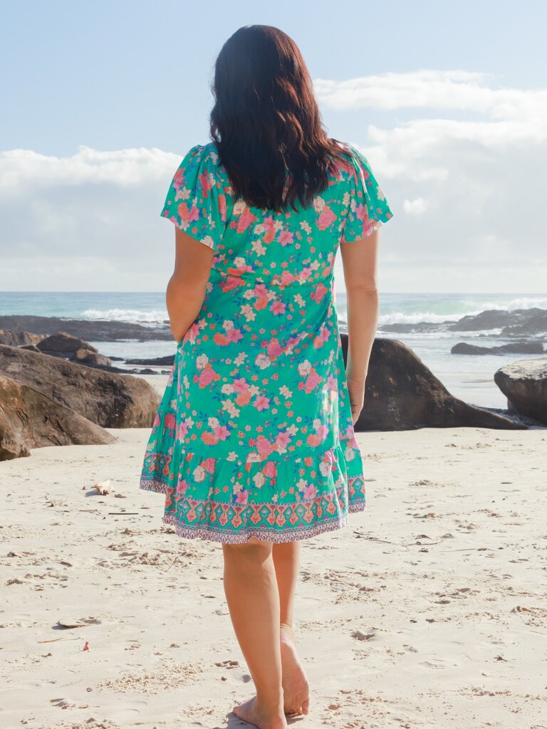 Honey & Stone Co FRIEDA MINI DRESS SECRET GARDEN