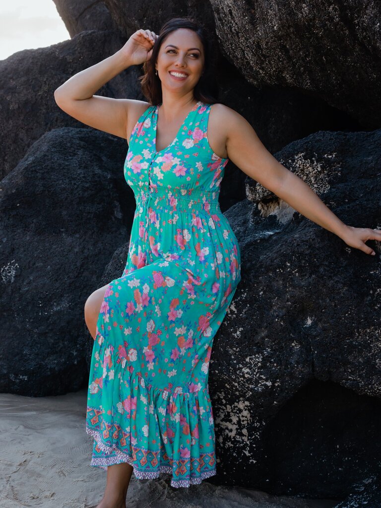 Honey & Stone Co JASMINE MAXI DRESS SECRET GARDEN