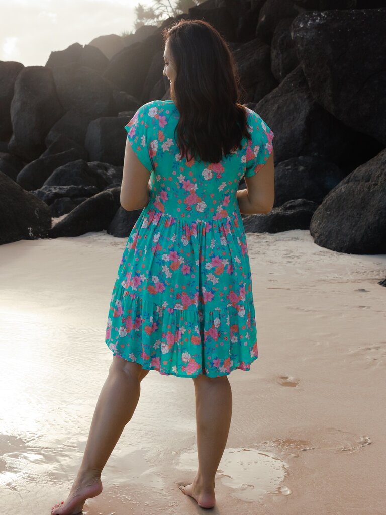 Honey & Stone Co ESME MINI DRESS SECRET GARDEN