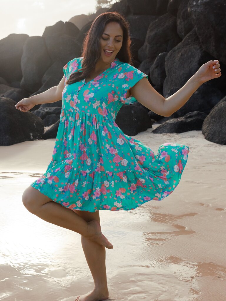 Honey & Stone Co ESME MINI DRESS SECRET GARDEN