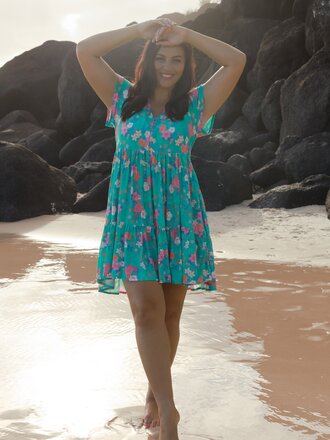 Honey & Stone Co ESME MINI DRESS SECRET GARDEN Honey & Stone Co ESME MINI DRESS SECRET GARDEN