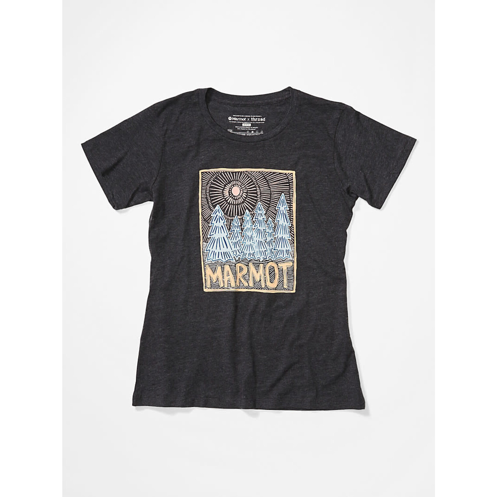 Marmot T-shirt à manches courtes Woodblock SS pour femmes