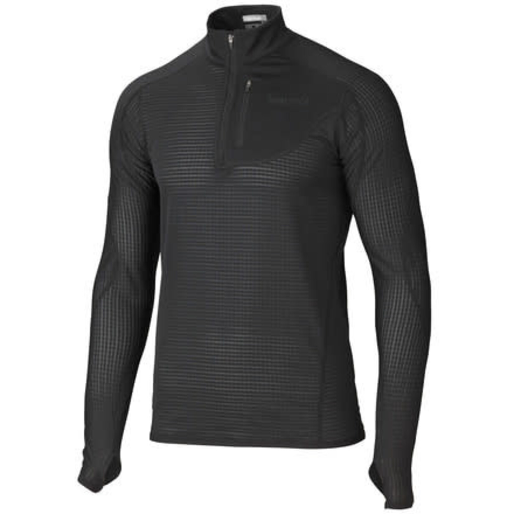 Marmot Chandail Thermo 1/2 zip pour hommes Noir Small