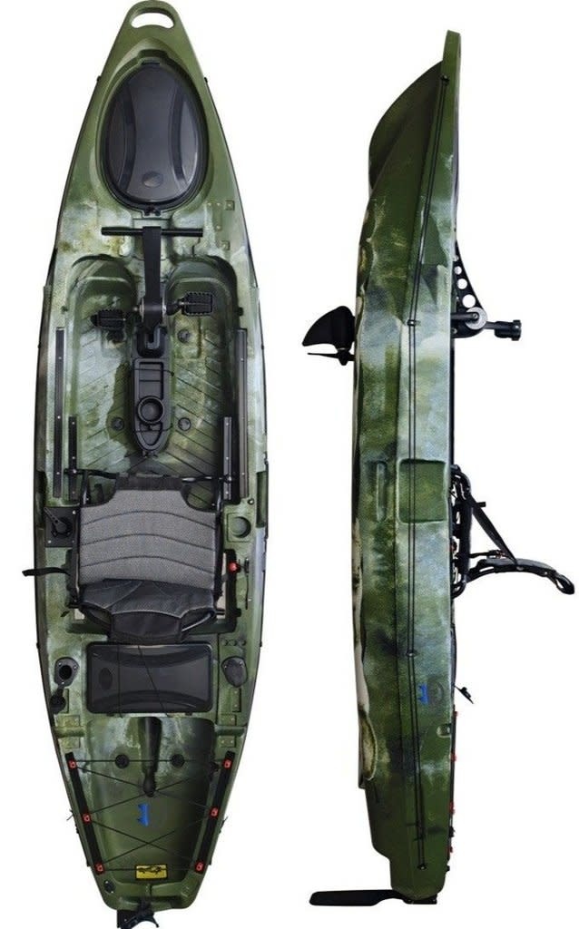 Kayak de pêche Triton 10 Impulse Drive d'Azul Lime/Noir Maïkan Aventure