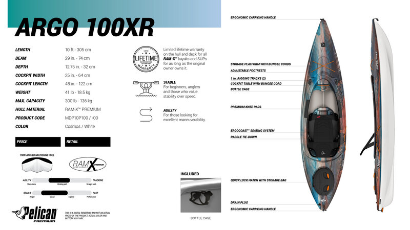 Pelican Sport Kayak récréatif Argo 100XR