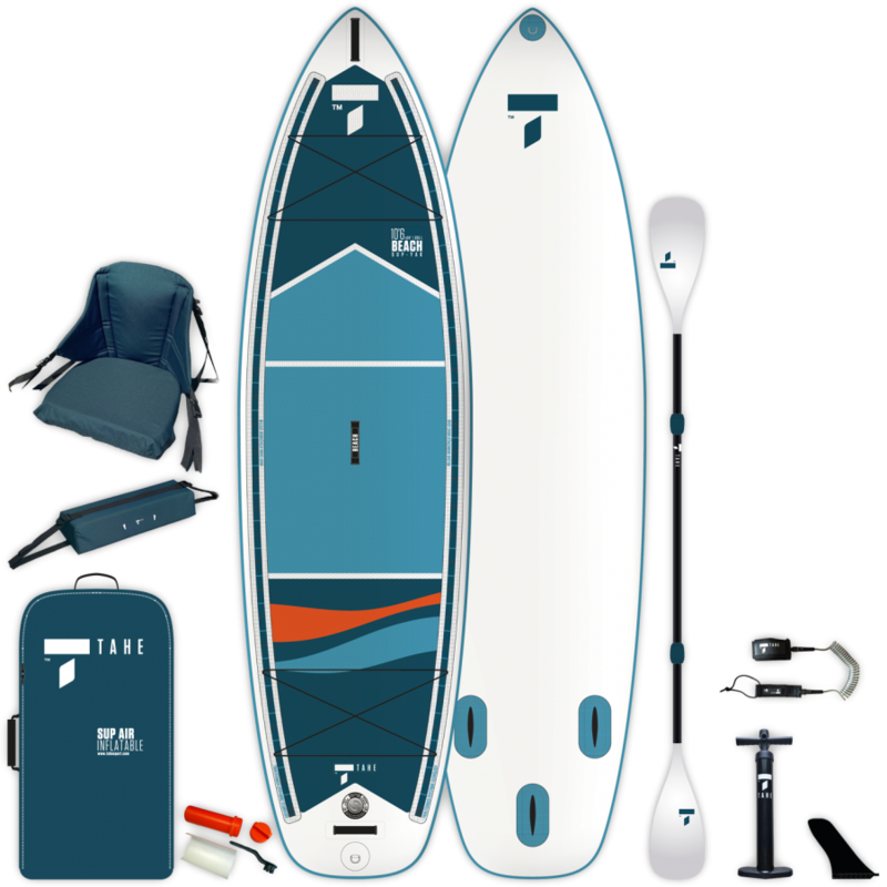 Tahe Outdoors Planche à pagaie gonflable hybride Beach SUP-Yak 10'6 x 34 en kit