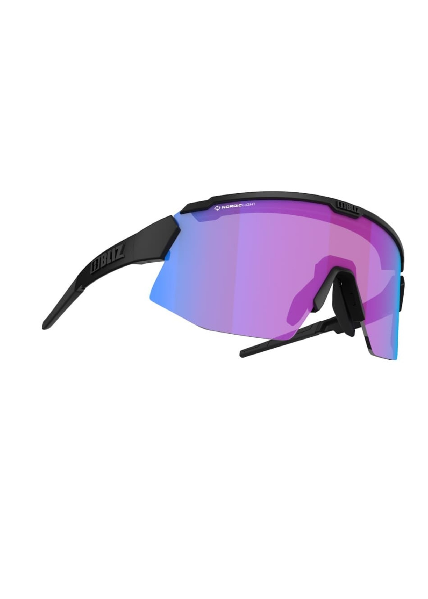 Bliz Breeze Matt Black (2) NanoOptics Nordic Light Begonia - Violet w Blue Multi, Brown w Silver Mirror Spare (lunettes de sport)