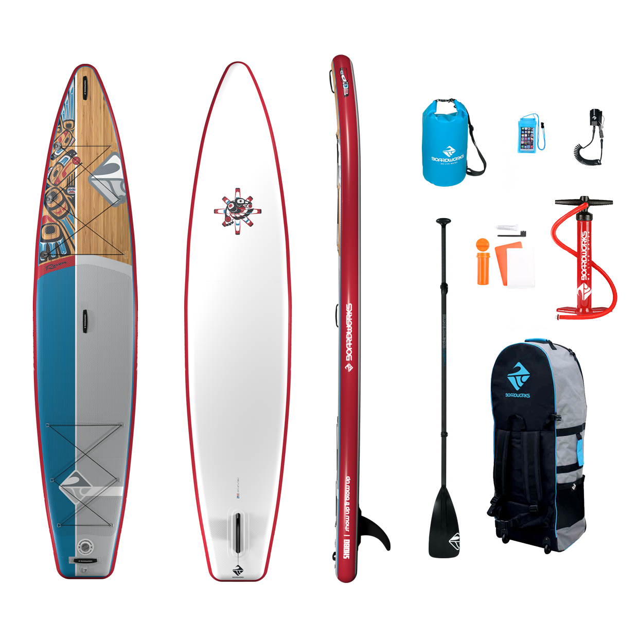 Boardworks Planche à pagaie gonflable SHUBU Raven en kit