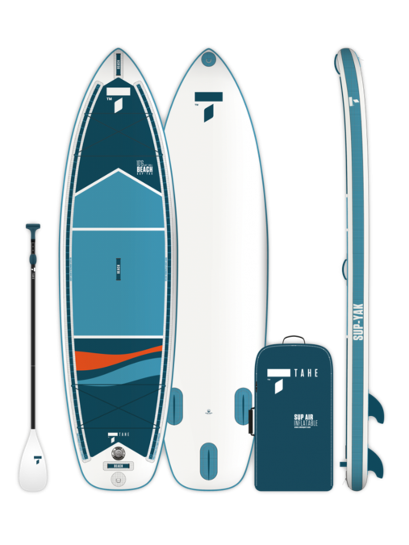 Tahe Outdoors Planche à pagaie gonflable hybride Beach SUP-Yak 10'6 x 34 en kit