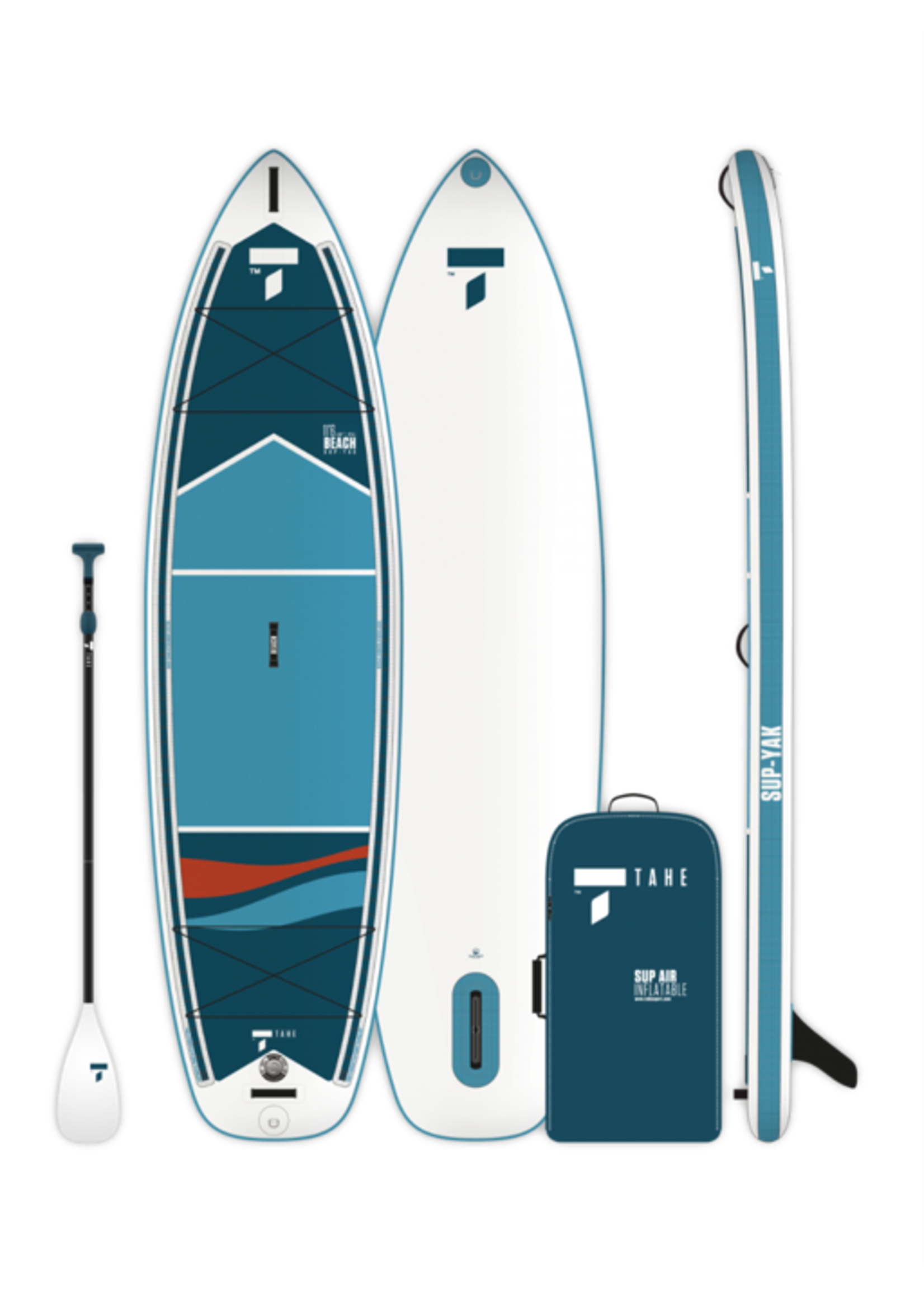 Tahe Outdoors Planche à pagaie gonflable hybride Beach SUP-Yak 11'6 x 36 en kit de Tahe Marine