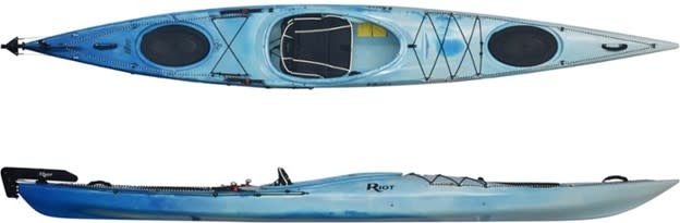 Riot Kayak hybride Edge 14.5 avec gouvernail