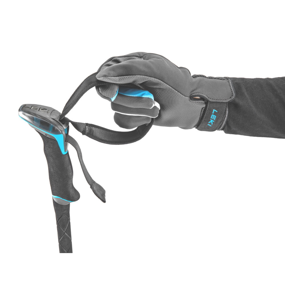 Leki Bâton de ski hors-piste Guide Lite 2 Black/Petrol 110-145