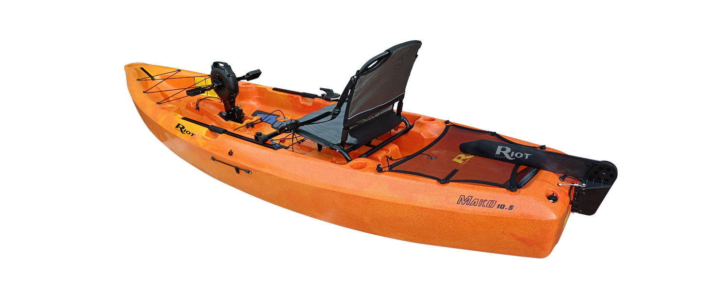 Riot Kayak de pêche avec pédales Mako 10.5 Impulse Drive