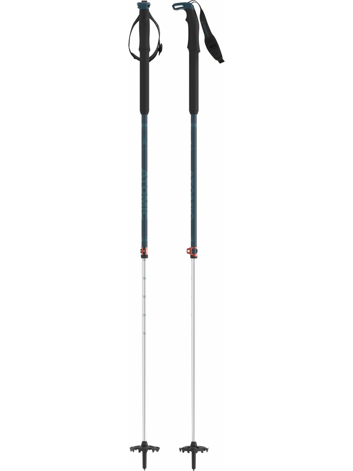 Bâtons De Ski Atomic Redster Q SQS - Aluminium 4 Bâtons - Système SQS Safety - Longueur 110-135cm - Mixte