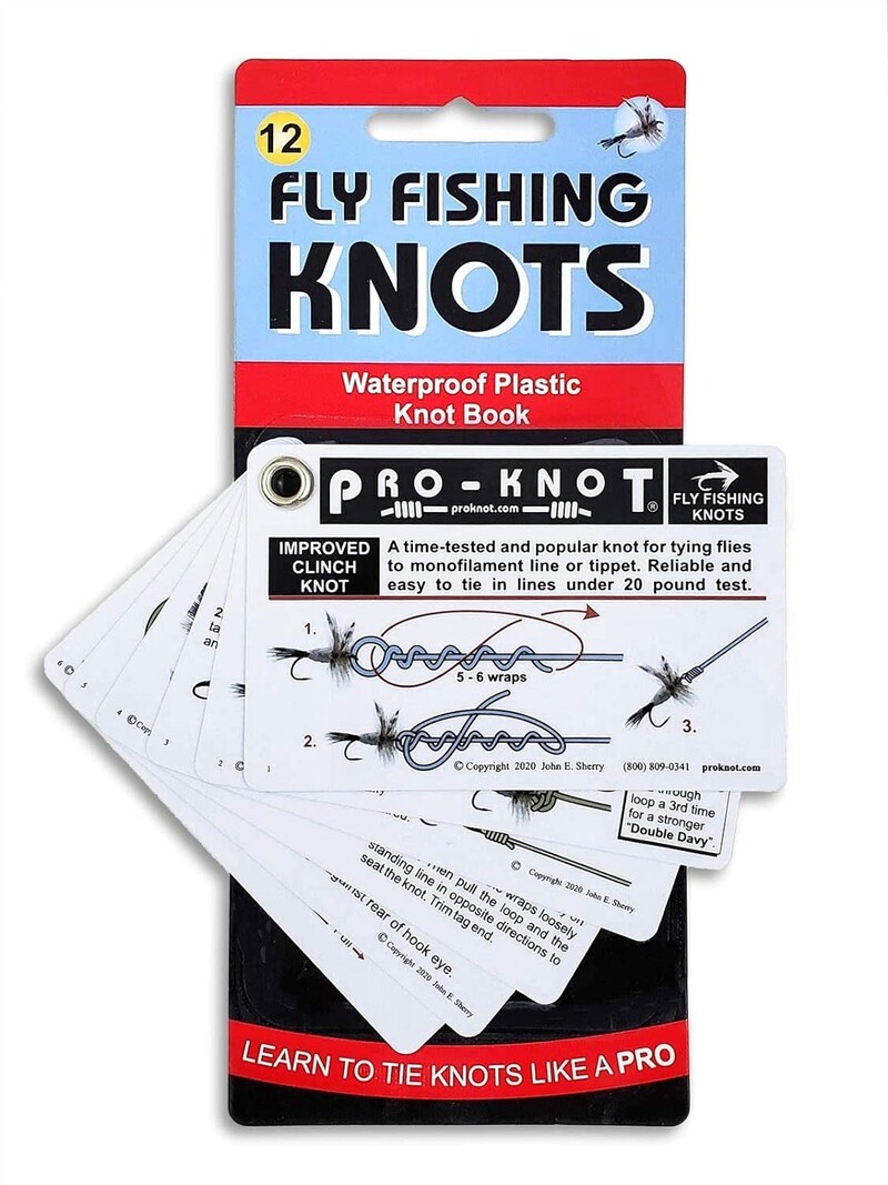 Pro-knot Noeuds pêche à la mouche + livret imperméable Fly fishing 12 knots