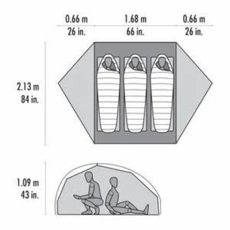 MSR Tente de randonnée FreeLite™ pour 3 personnes