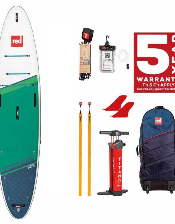 Red Paddle Planche à pagaie gonflable Voyager 12'6" x 32"