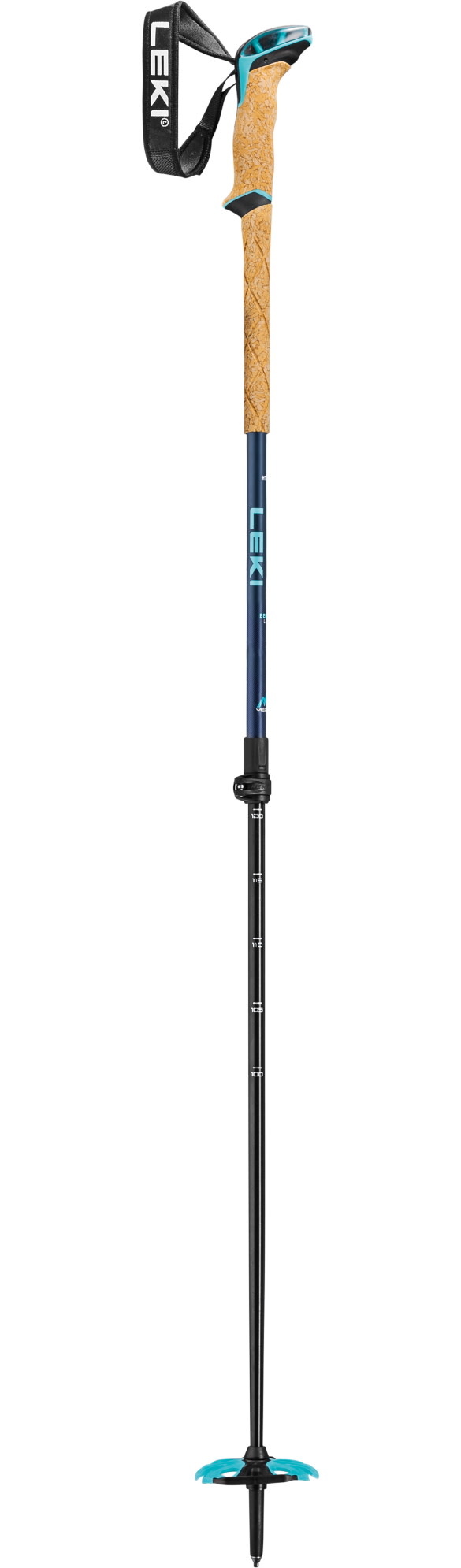 Leki Bâtons de ski hors-piste Bernina Lite 2 Midnight Blue/Mint 100-135 cm