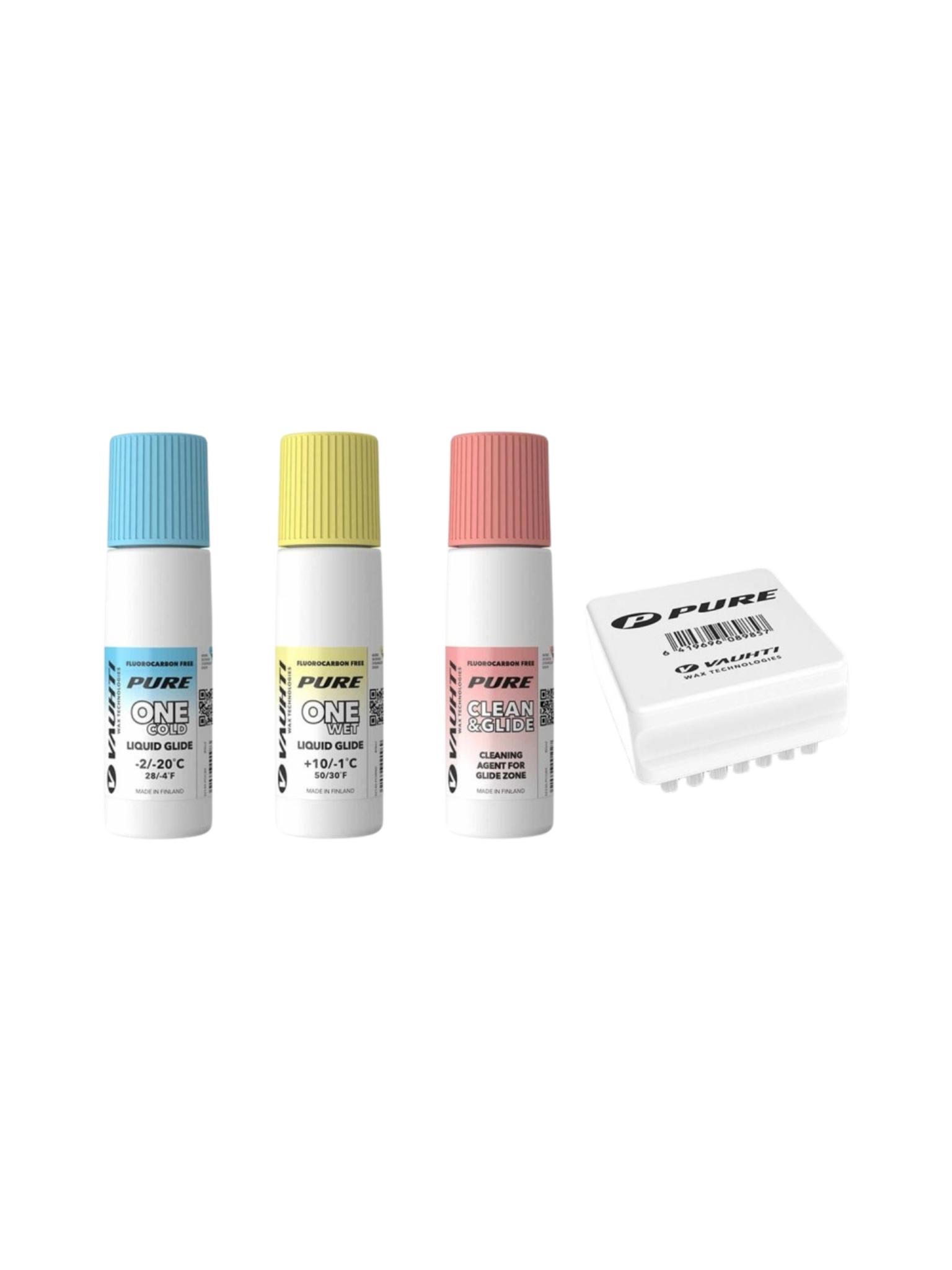 Vauhti Kit de farts de glisse liquides Skin ski Glide & Care avec brosse