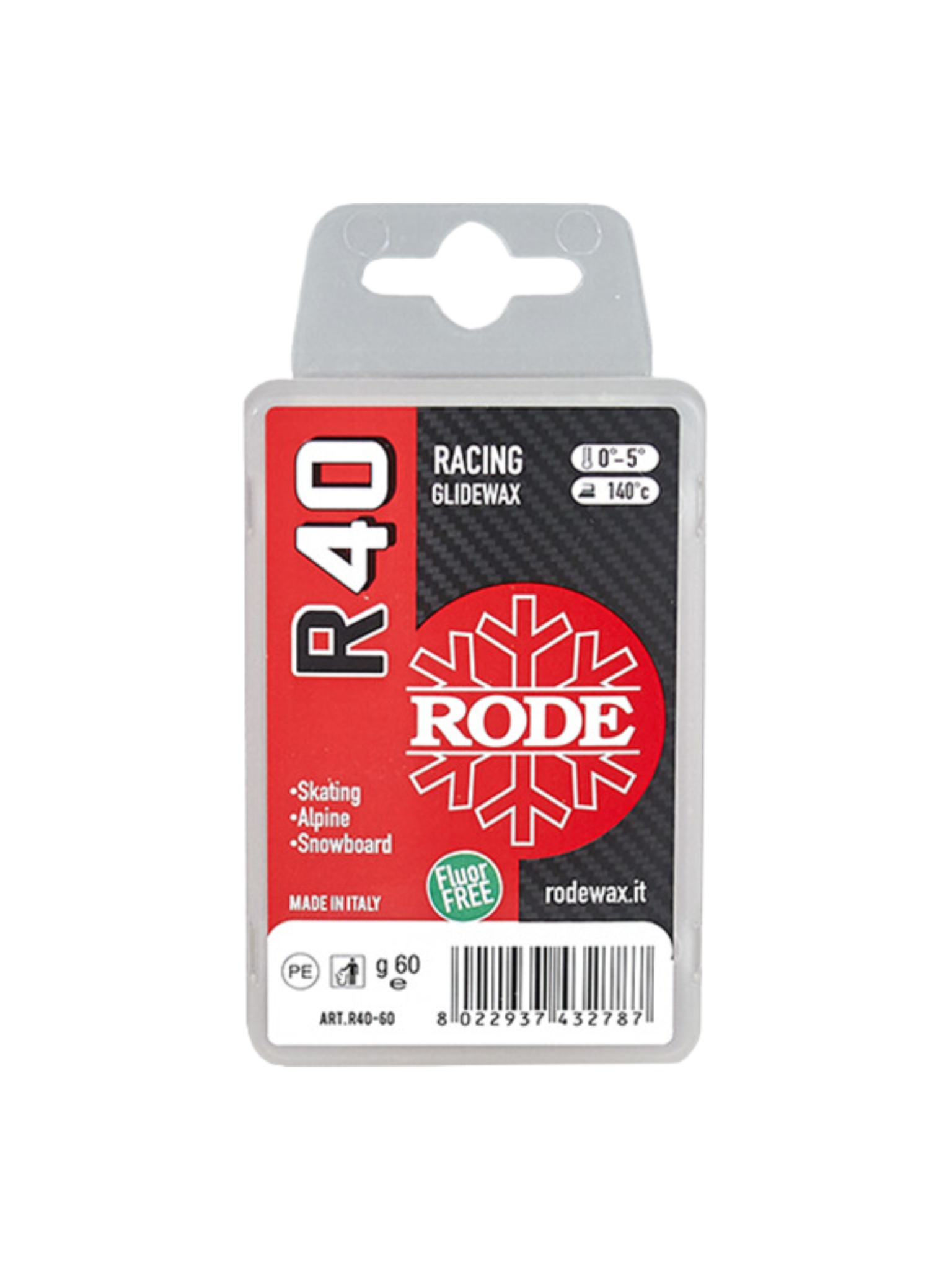 Cire de glisse R40 zero minus race no fluoro 0/-5