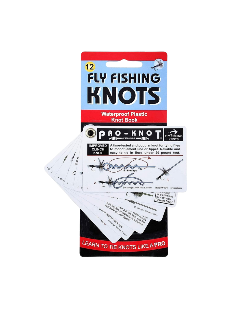 Pro-knot Noeuds pêche à la mouche + livret imperméable Fly fishing 12 knots