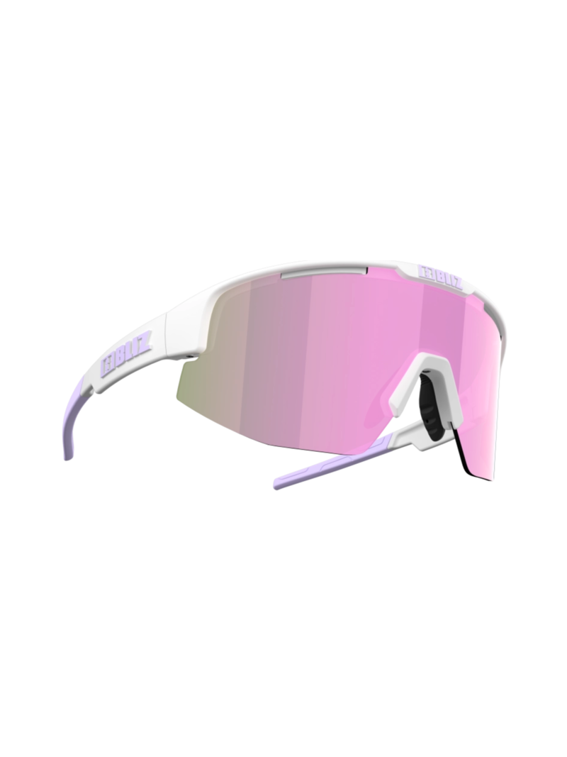 Bliz Lunettes de sport Matrix Matt White Brown with Pink Multi