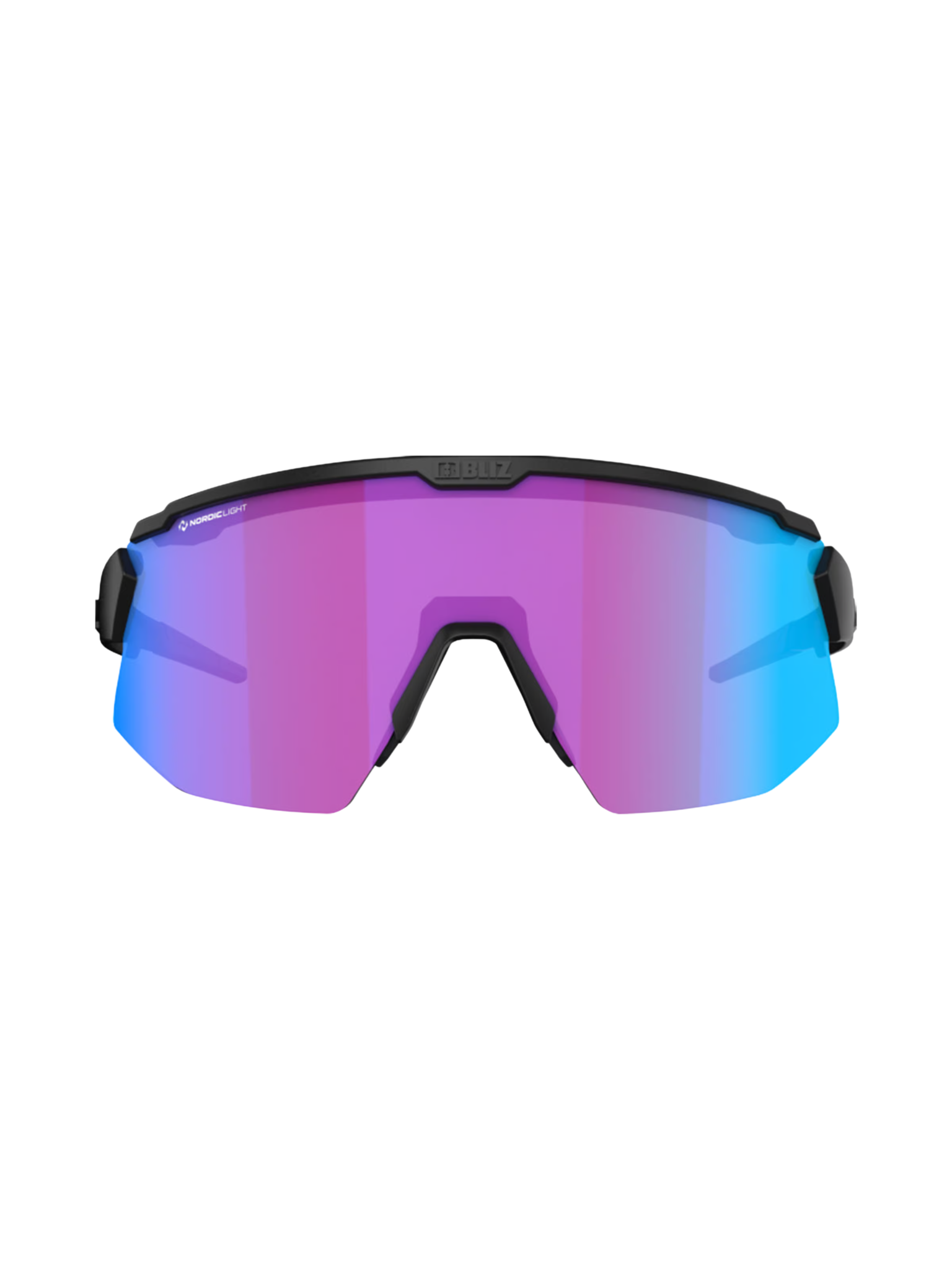 Bliz Lunettes de sport Breeze Matt Black NanoOptics Nordic Light Begonia - Violet bégonia avec verres bleus multiples