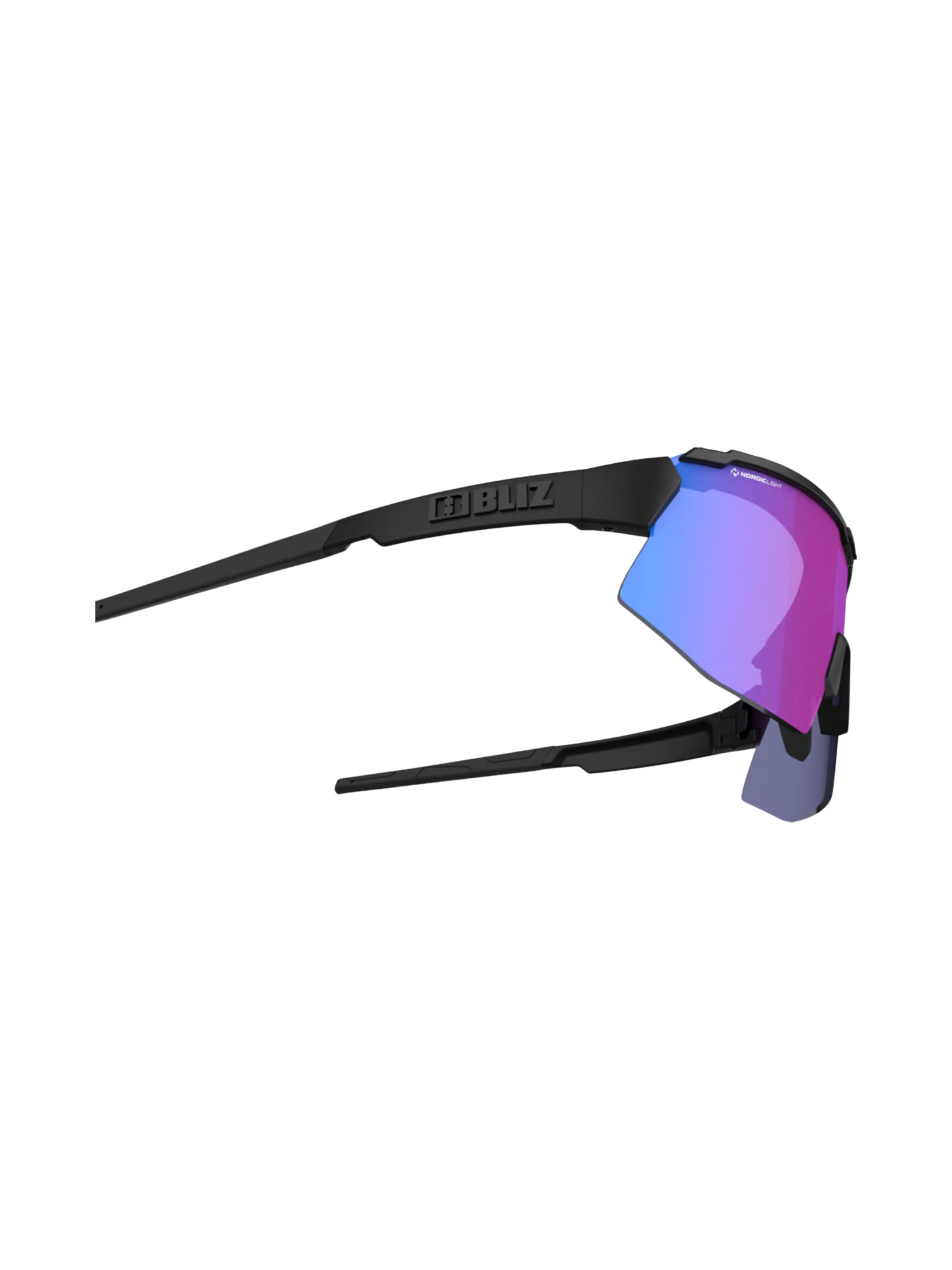 Bliz Lunettes de sport Breeze Matt Black NanoOptics Nordic Light Begonia - Violet bégonia avec verres bleus multiples