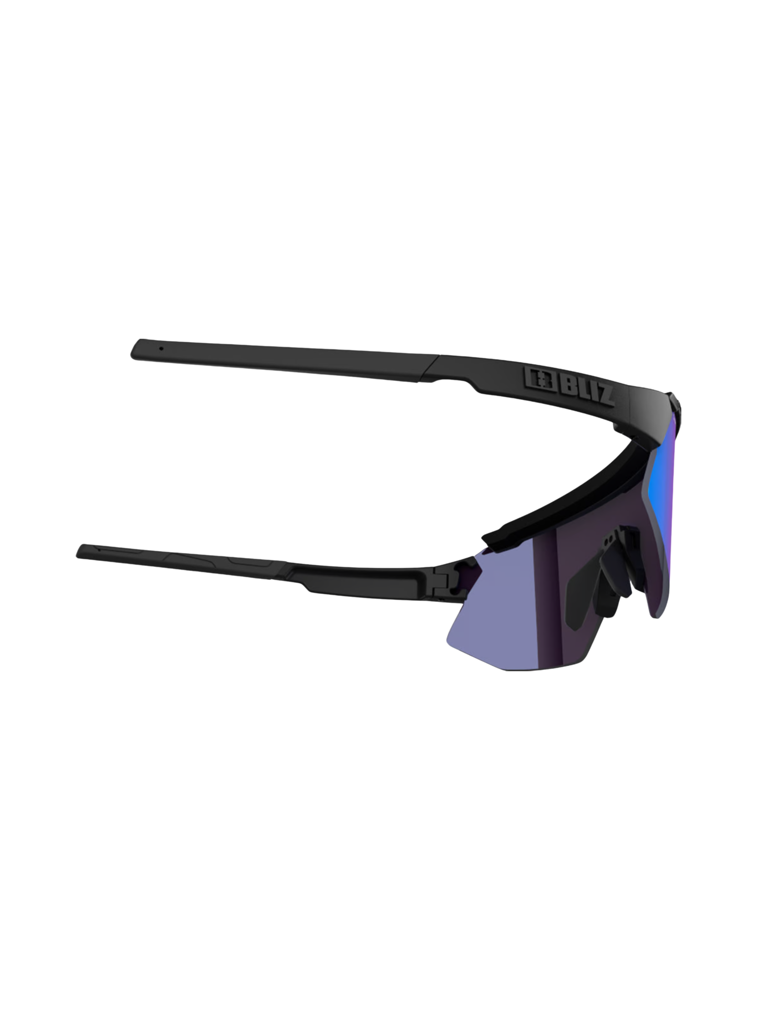 Bliz Lunettes de sport Breeze Matt Black NanoOptics Nordic Light Begonia - Violet bégonia avec verres bleus multiples