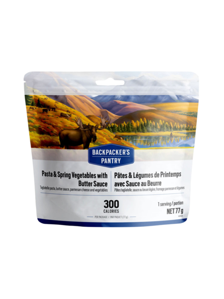 Backpacker's Pantry Pâtes et légumes de printemps avec sauce au beurre