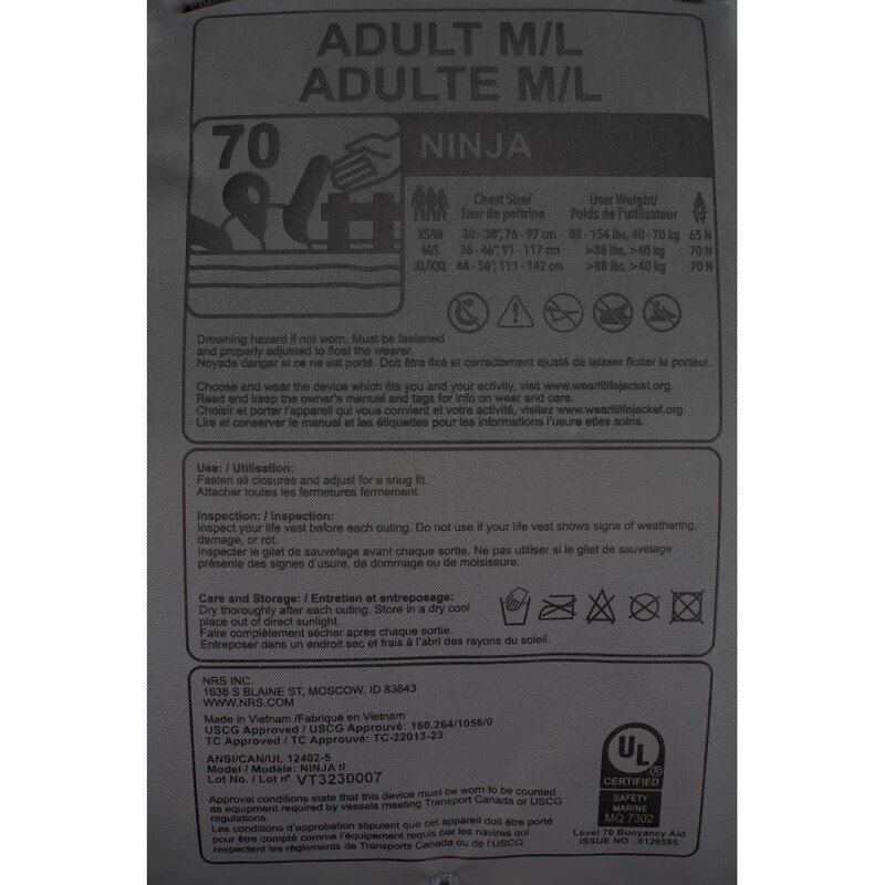 NRS Veste de sauvetage Ninja