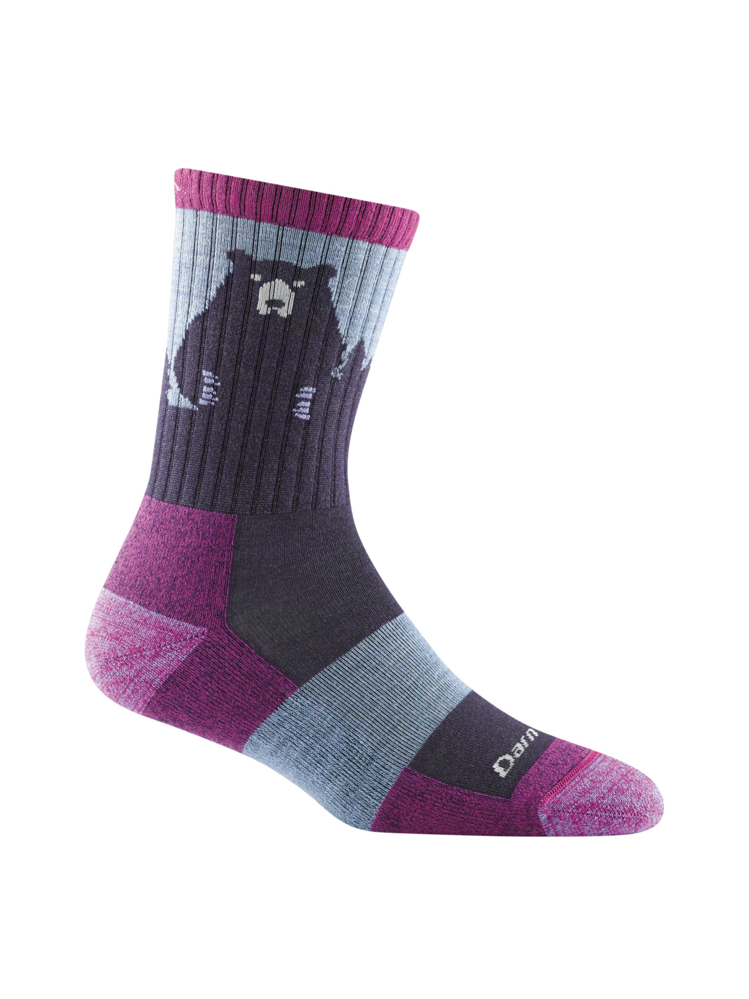 Darn Tough Bas Bear Town Micro Crew léger avec coussin 1970 pour femme