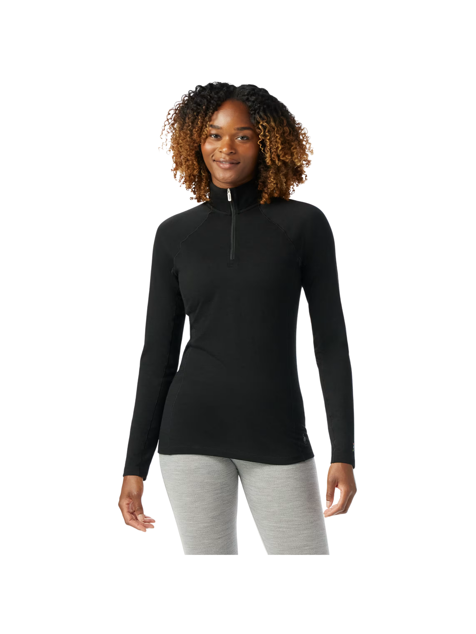 Smartwool Couche de base classique toutes saisons en laine mérinos, fermeture éclair 1/4, en boîte pour femme