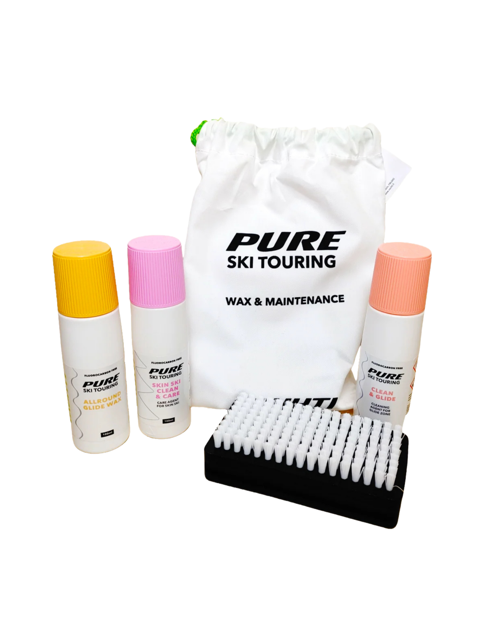 Vauhti Ensemble de farts et brosse pour skis de fond à peaux Pure Ski Touring Kit