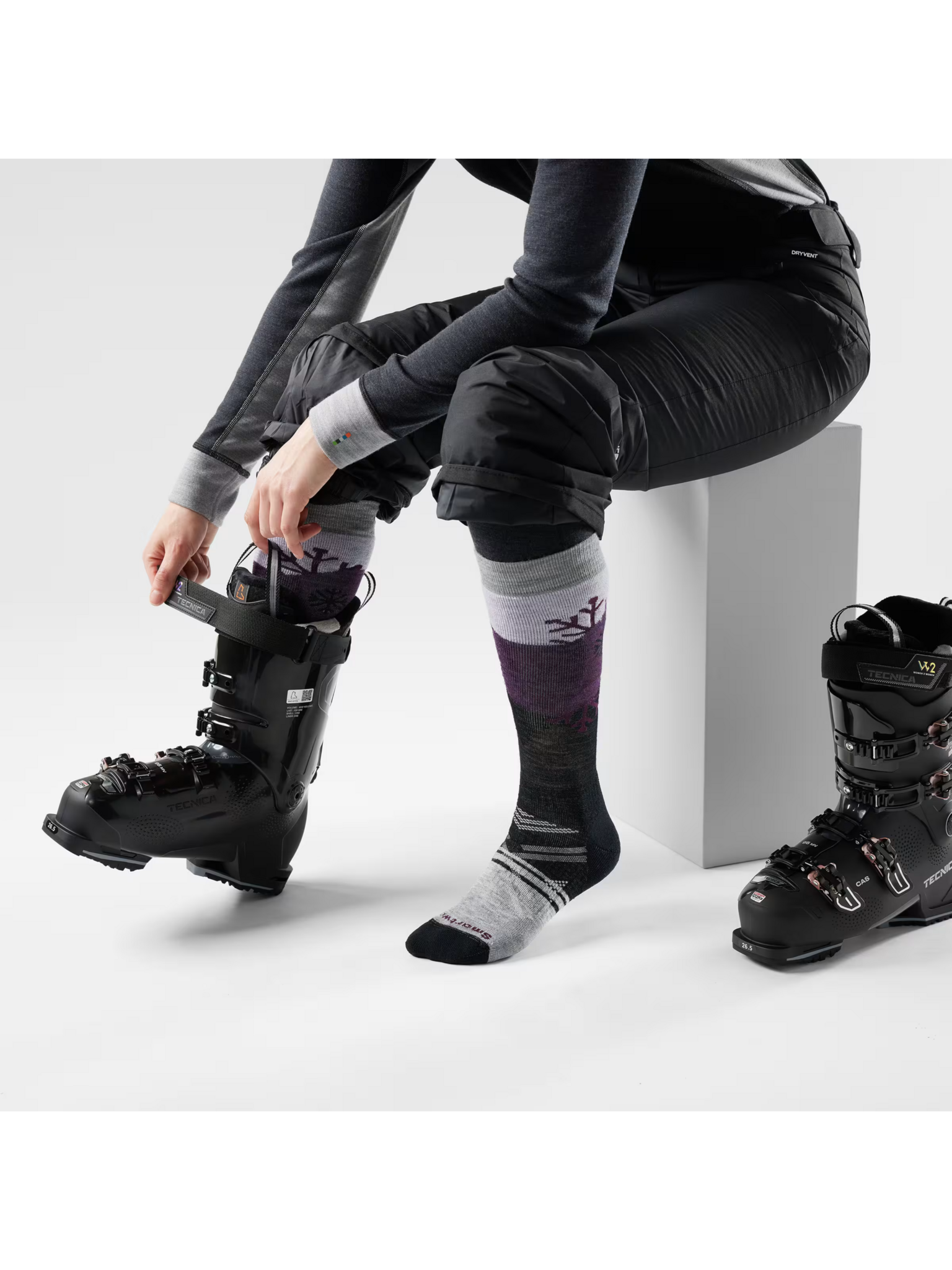 Smartwool Chaussette de ski sous-genou à motif Snowpocalypse pour femme