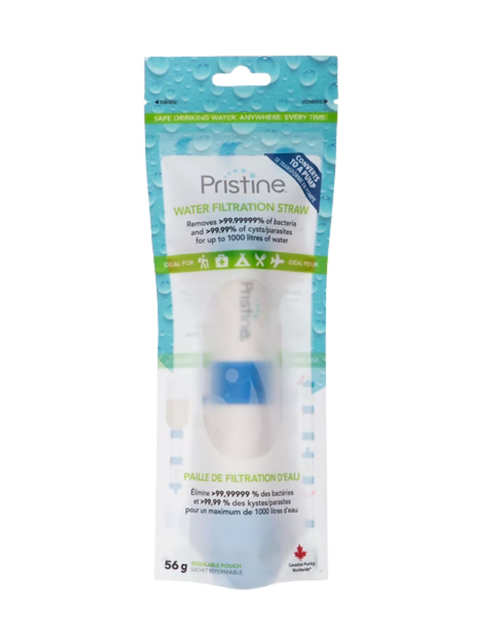 Paille de filtration d'eau