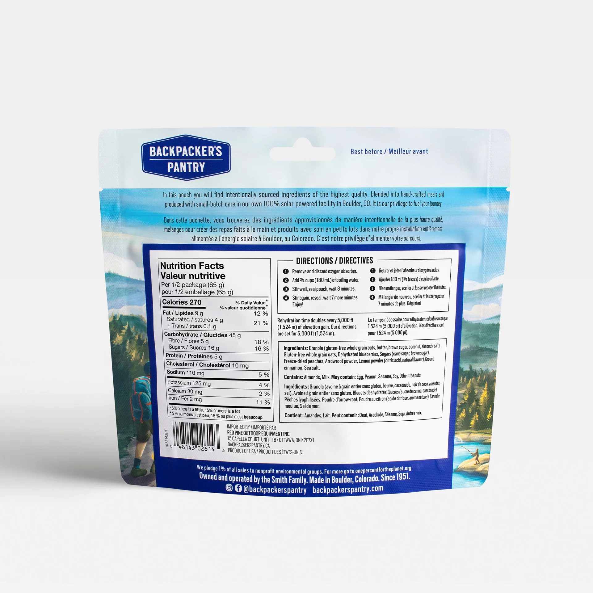 Backpacker's Pantry Croustillant aux bleuet et pêche